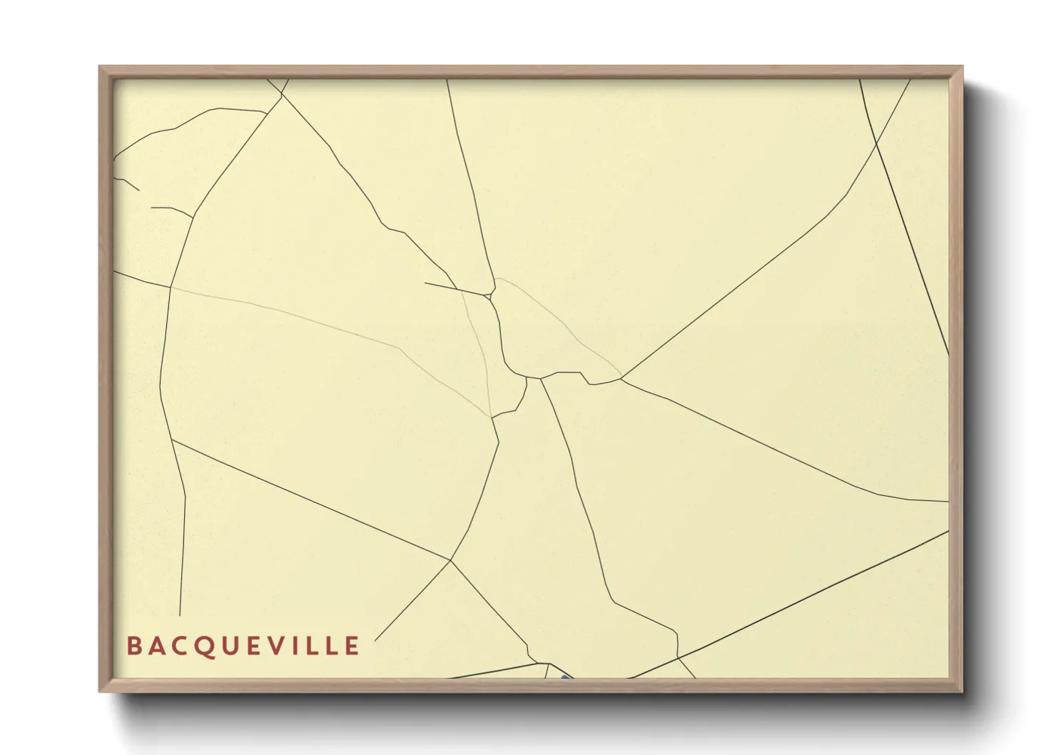 Une affiche de carte sur Bacqueville