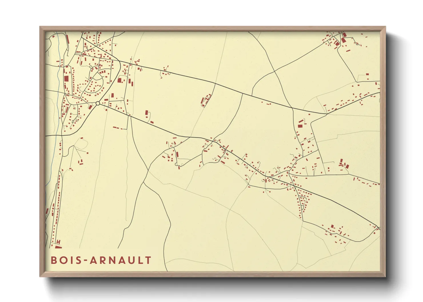 Une affiche de carte sur Bois-Arnault