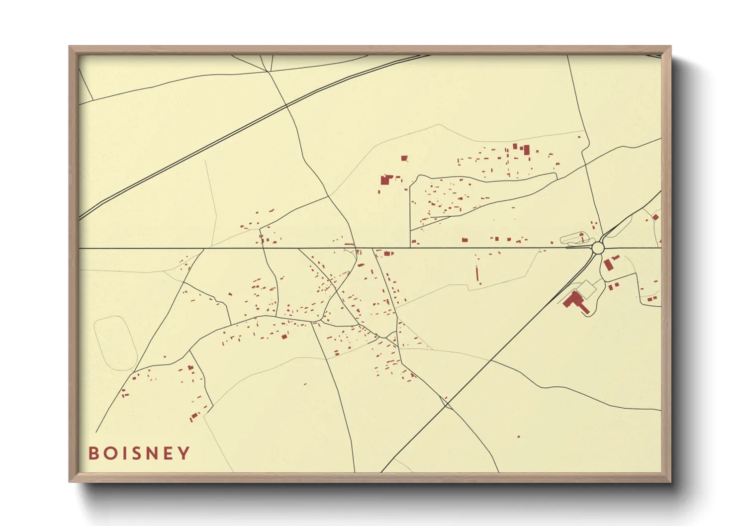 Une affiche de carte sur Boisney