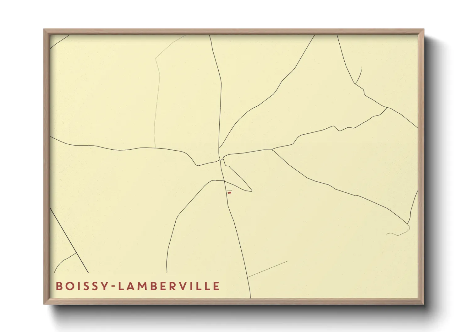 Une affiche de carte sur Boissy-Lamberville