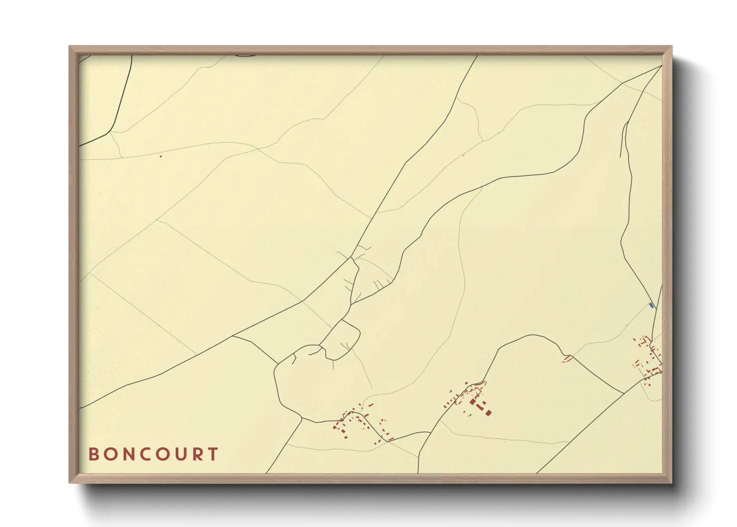 Une affiche de carte sur Boncourt