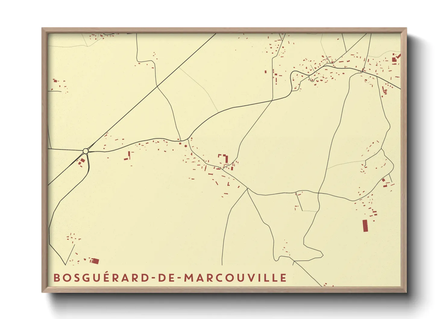 Une affiche de carte sur Bosguérard-de-Marcouville