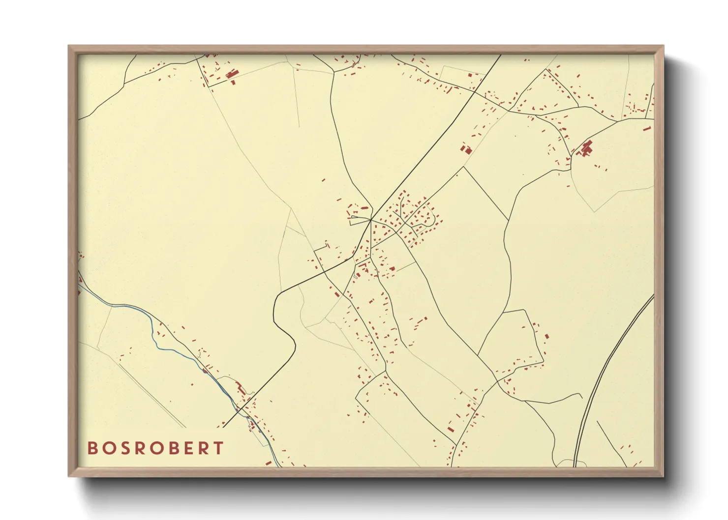Une affiche de carte sur Bosrobert