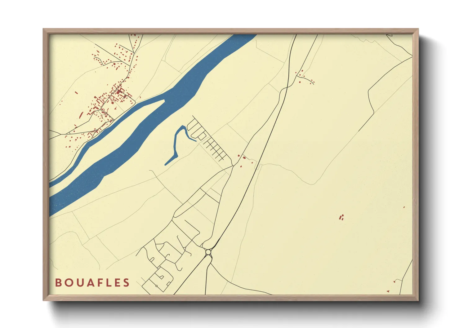 Une affiche de carte sur Bouafles