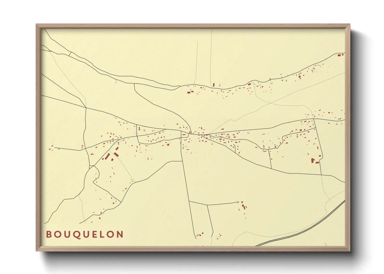 Une affiche de carte sur Bouquelon