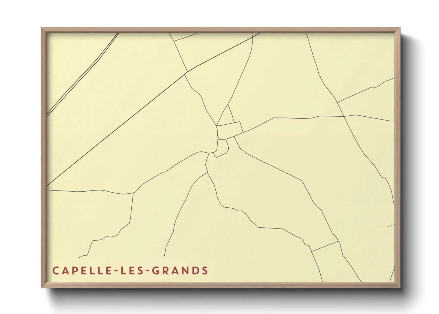 Une affiche de carte sur Capelle-les-Grands
