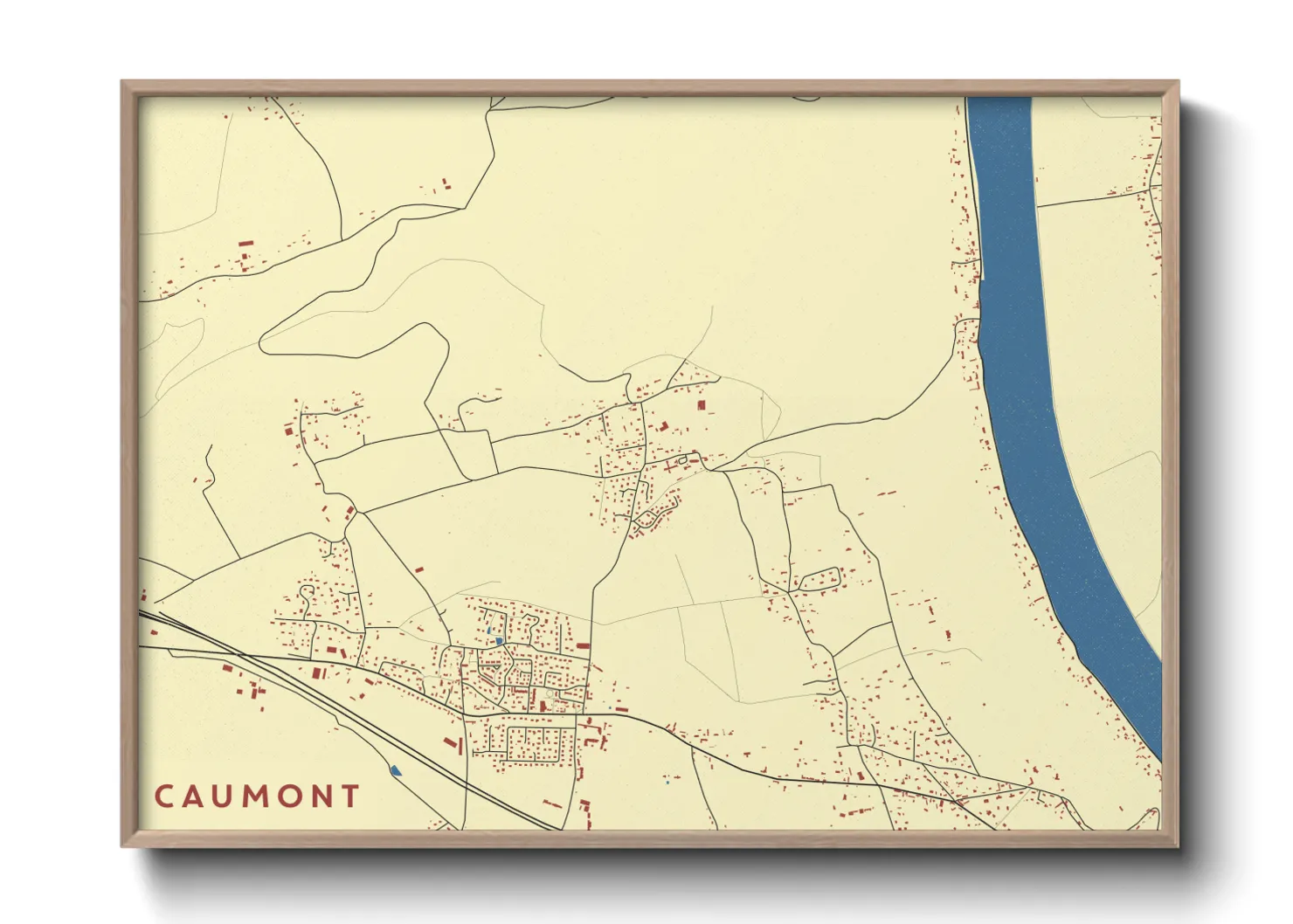 Une affiche de carte sur Caumont