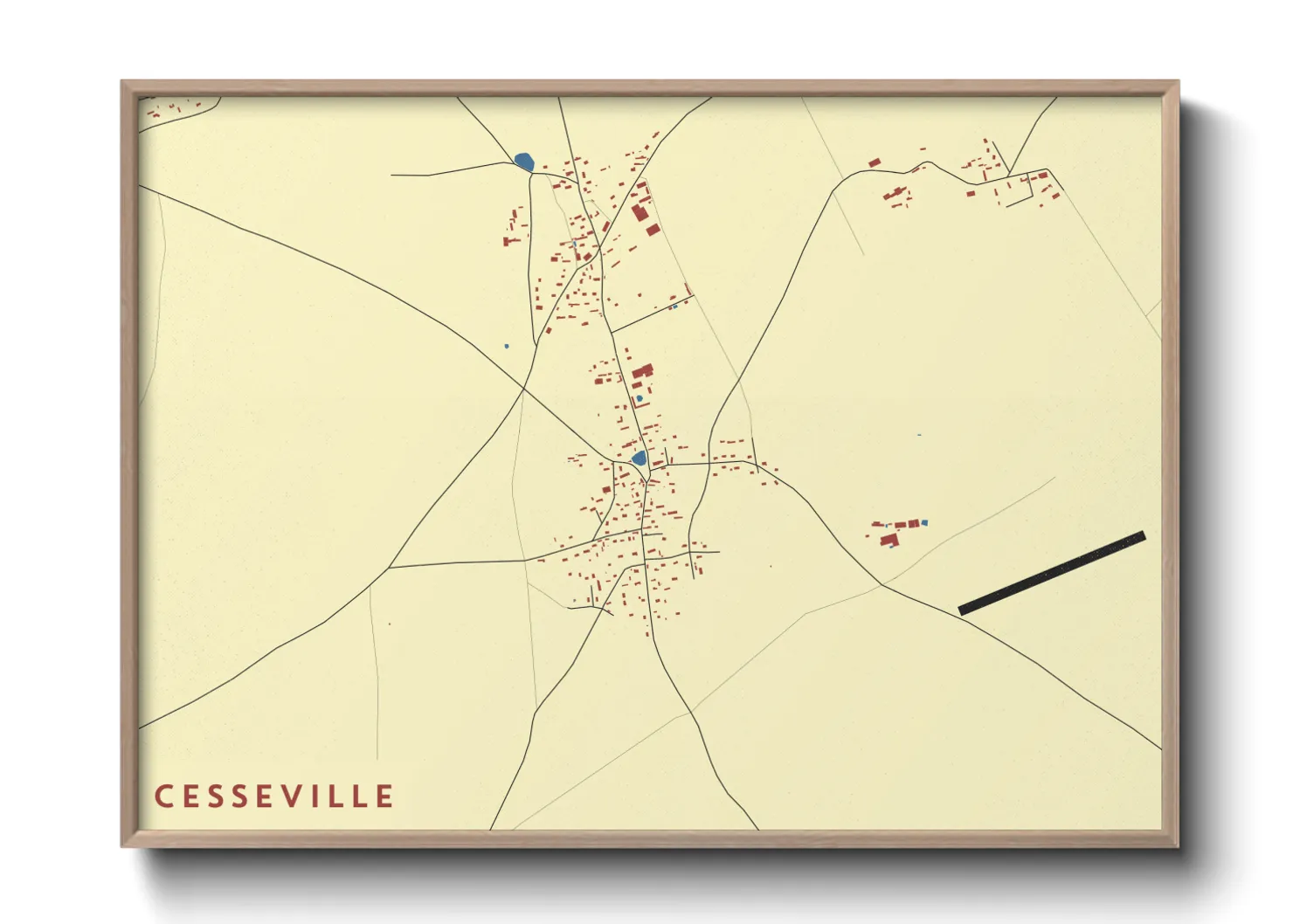 Une affiche de carte sur Cesseville