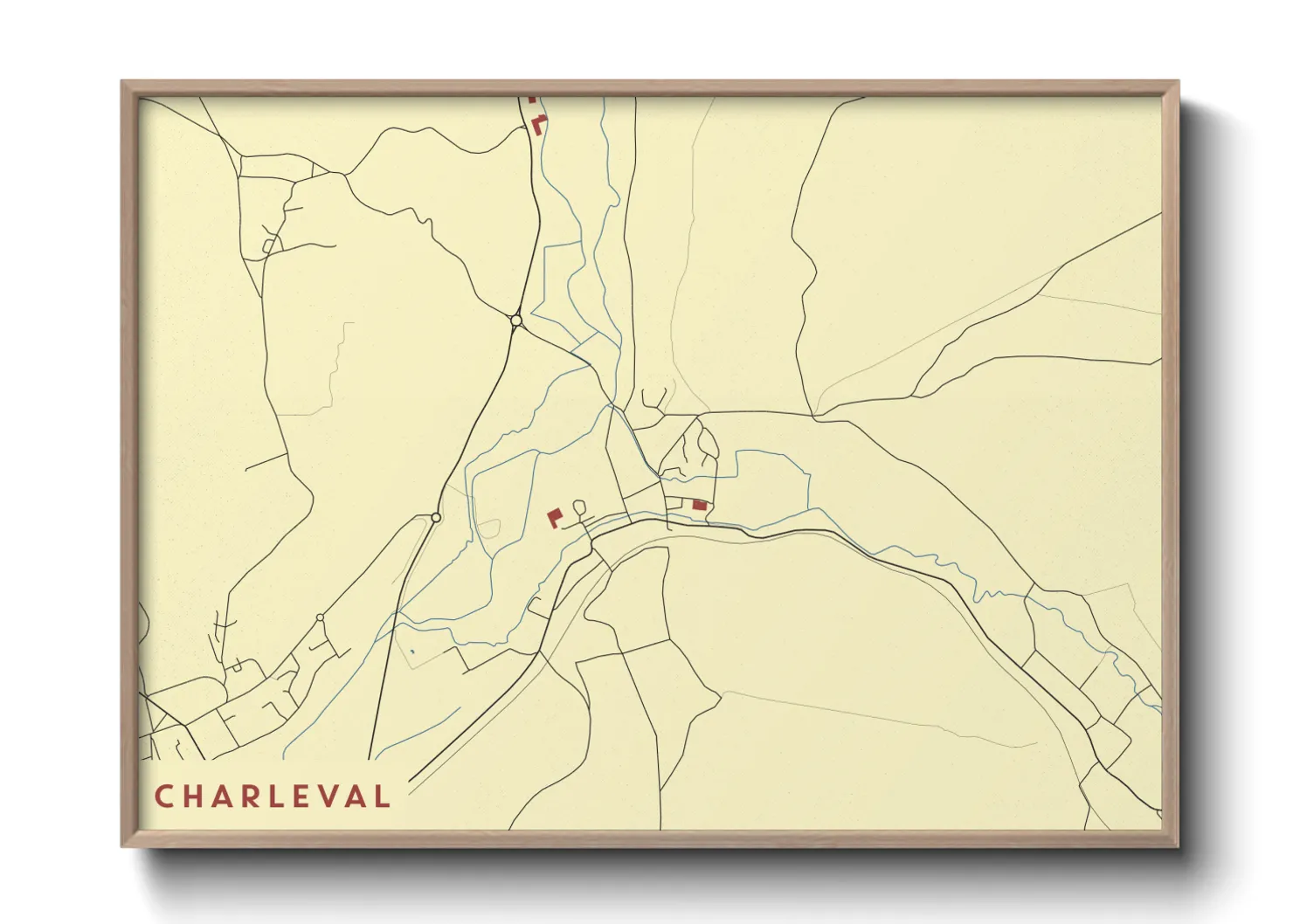 Une affiche de carte sur Charleval