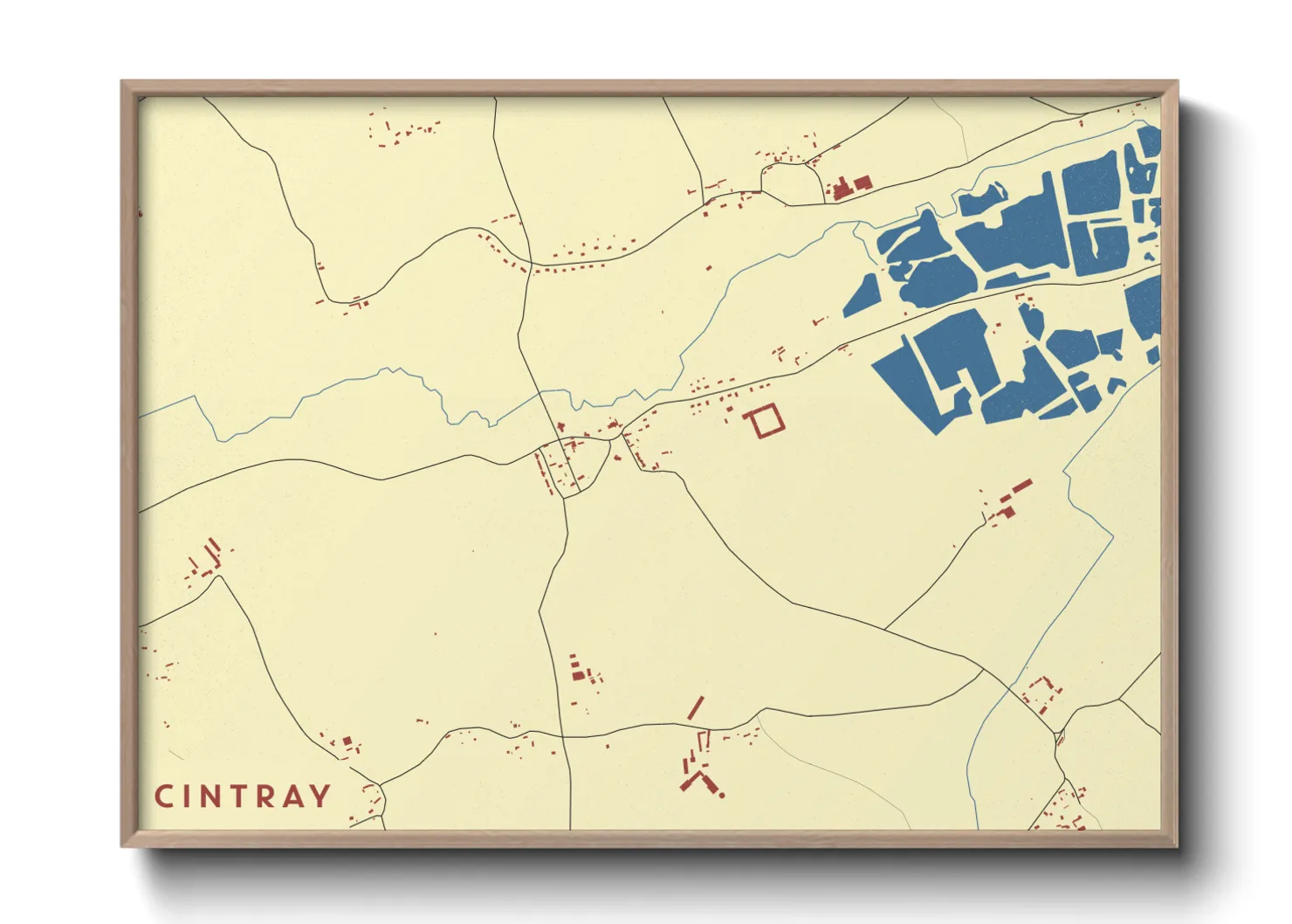 Une affiche de carte sur Cintray