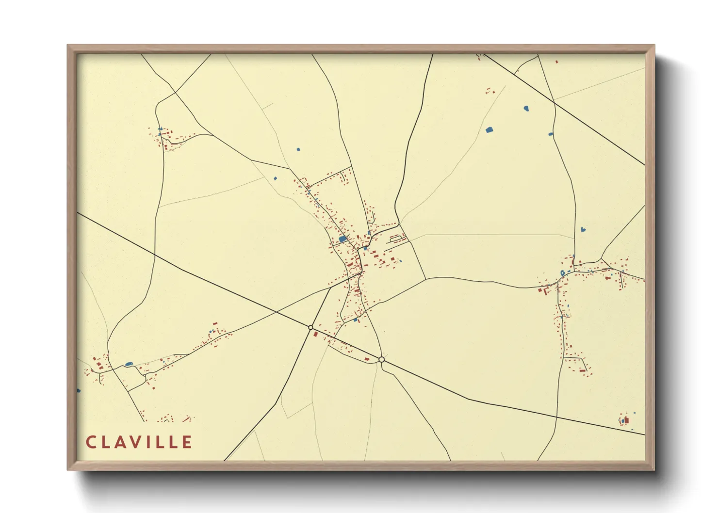 Une affiche de carte sur Claville