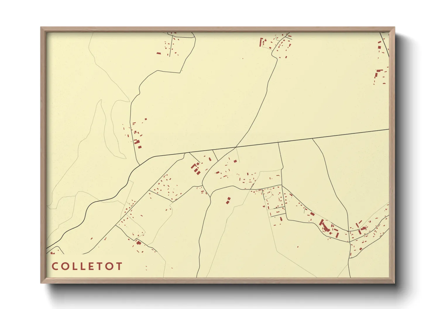 Une affiche de carte sur Colletot