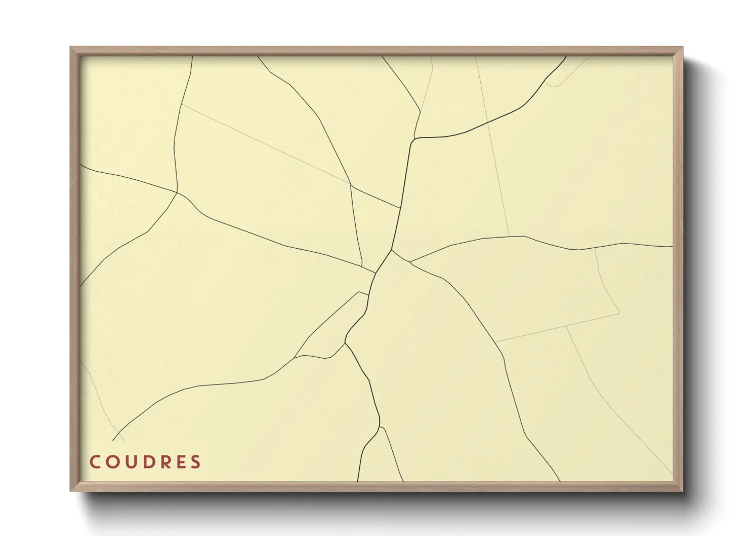 Une affiche de carte sur Coudres