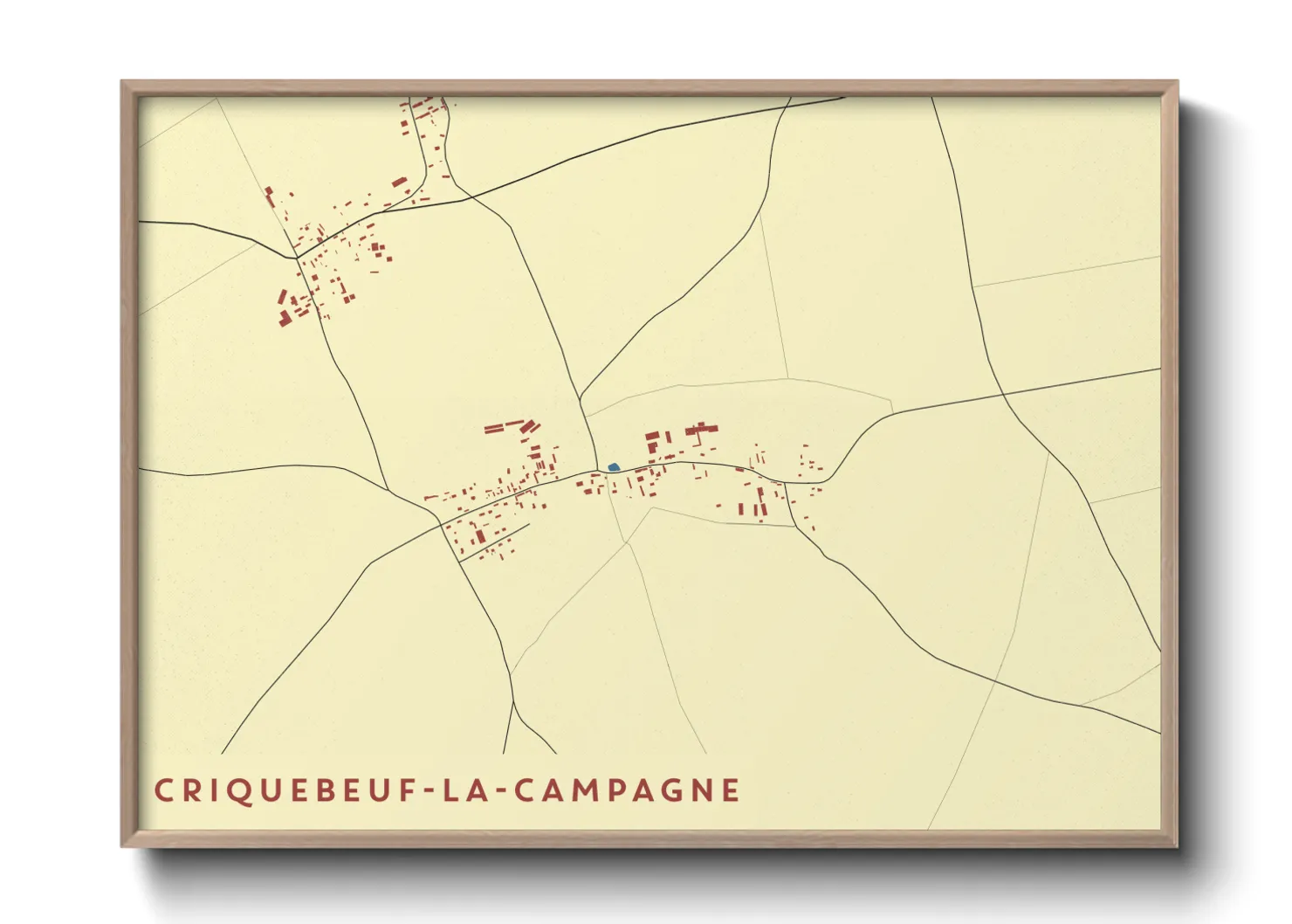 Une affiche de carte sur Criquebeuf-la-Campagne