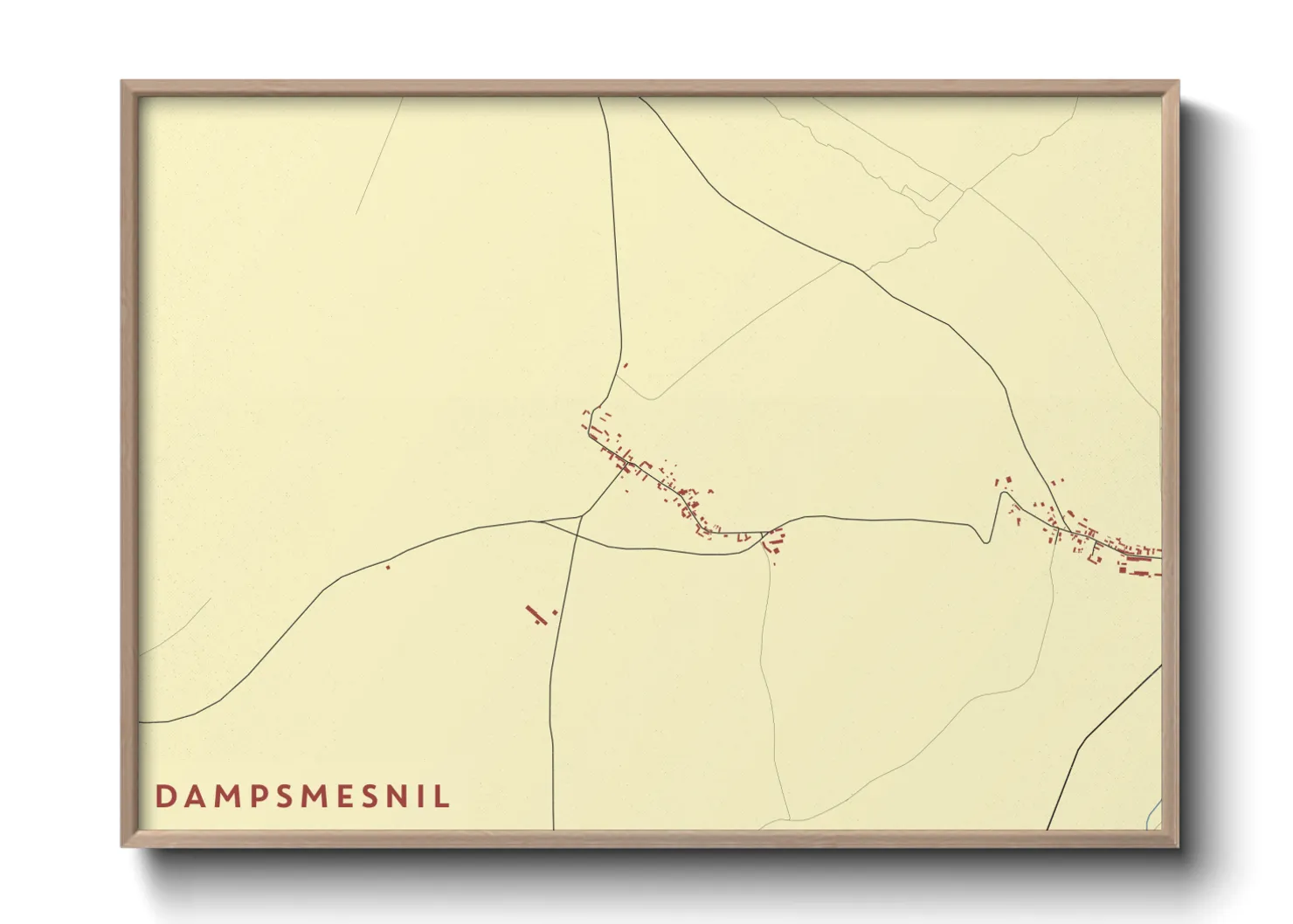 Une affiche de carte sur Dampsmesnil