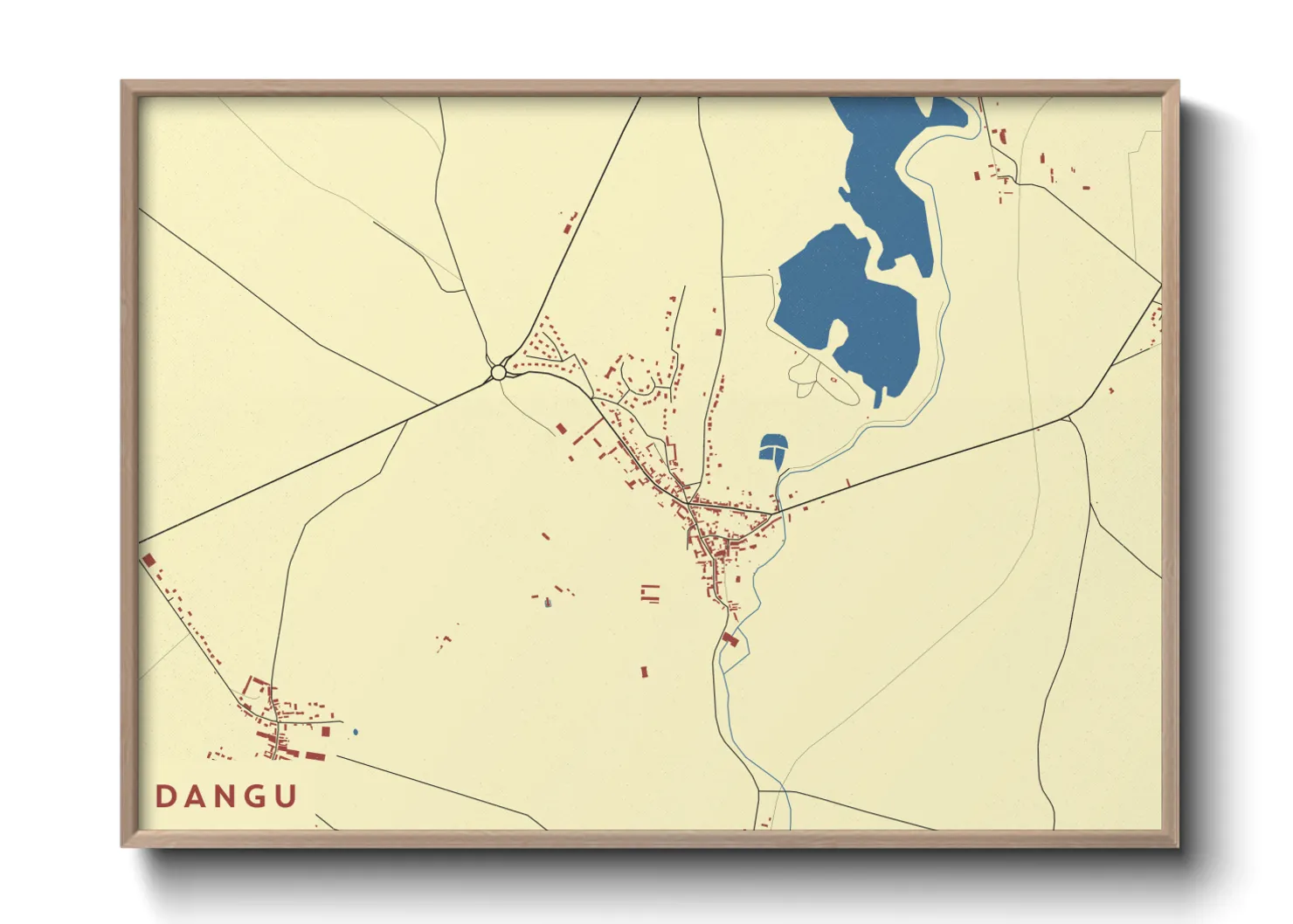 Une affiche de carte sur Dangu