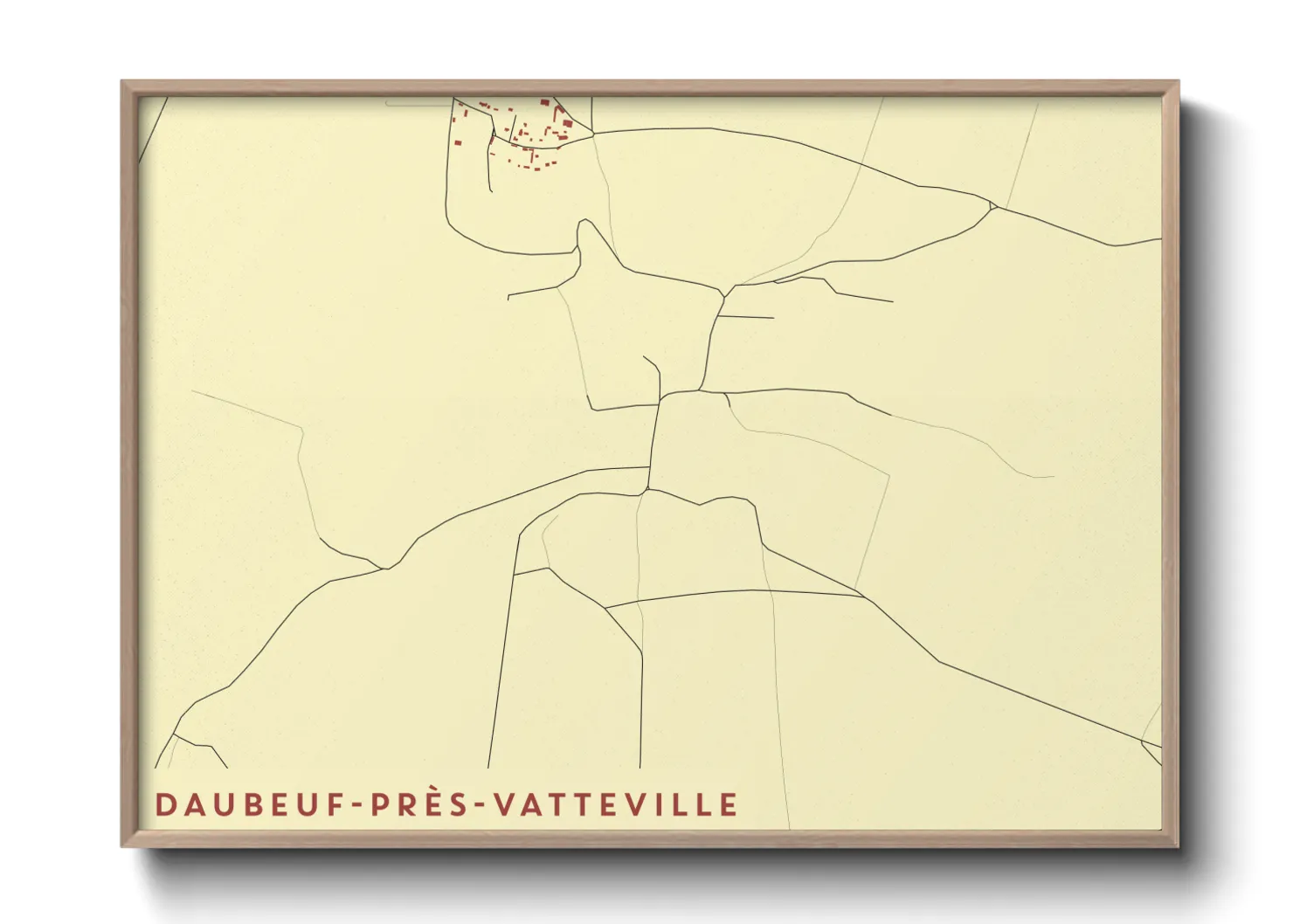 Une affiche de carte sur Daubeuf-près-Vatteville