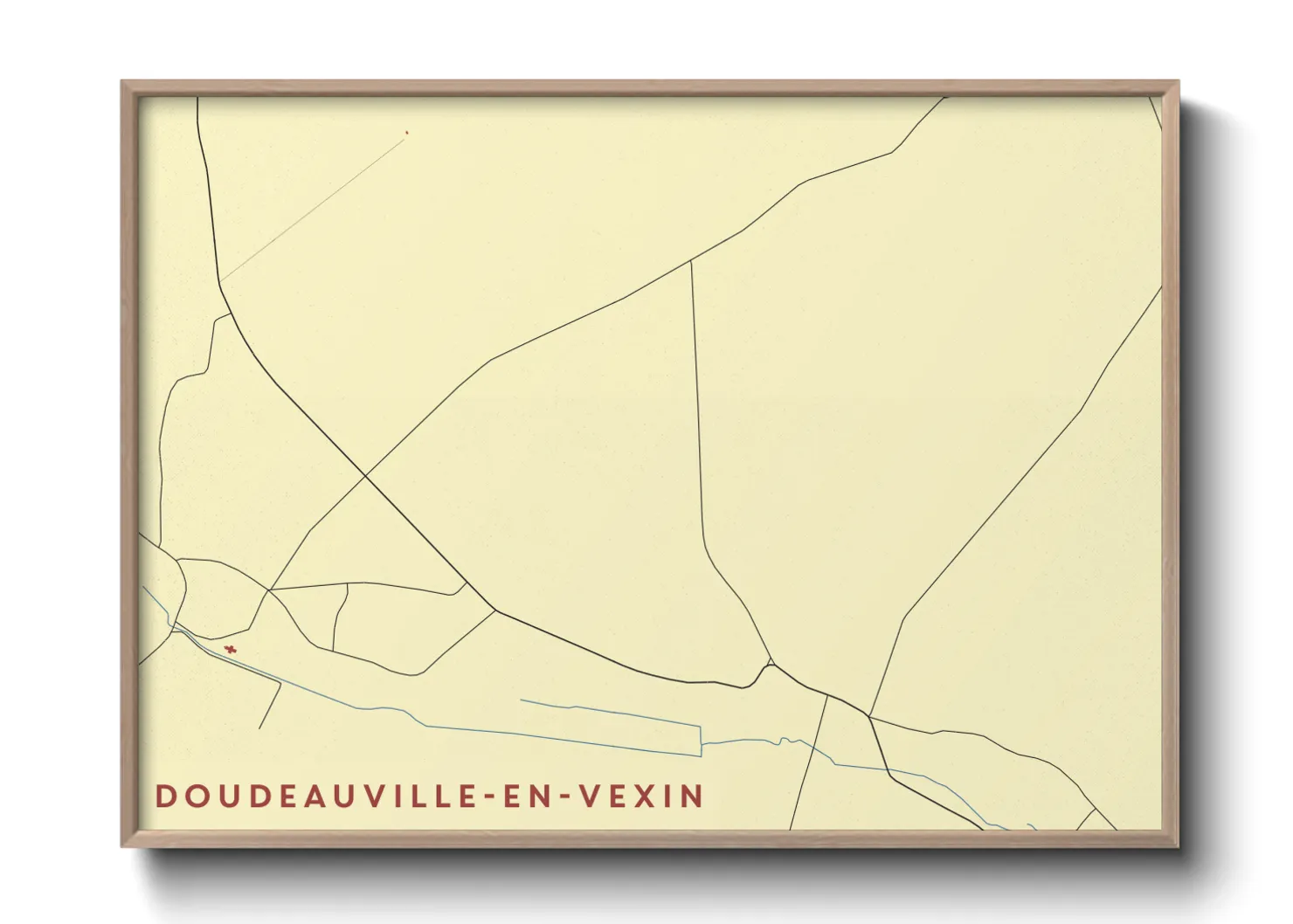 Une affiche de carte sur Doudeauville-en-Vexin