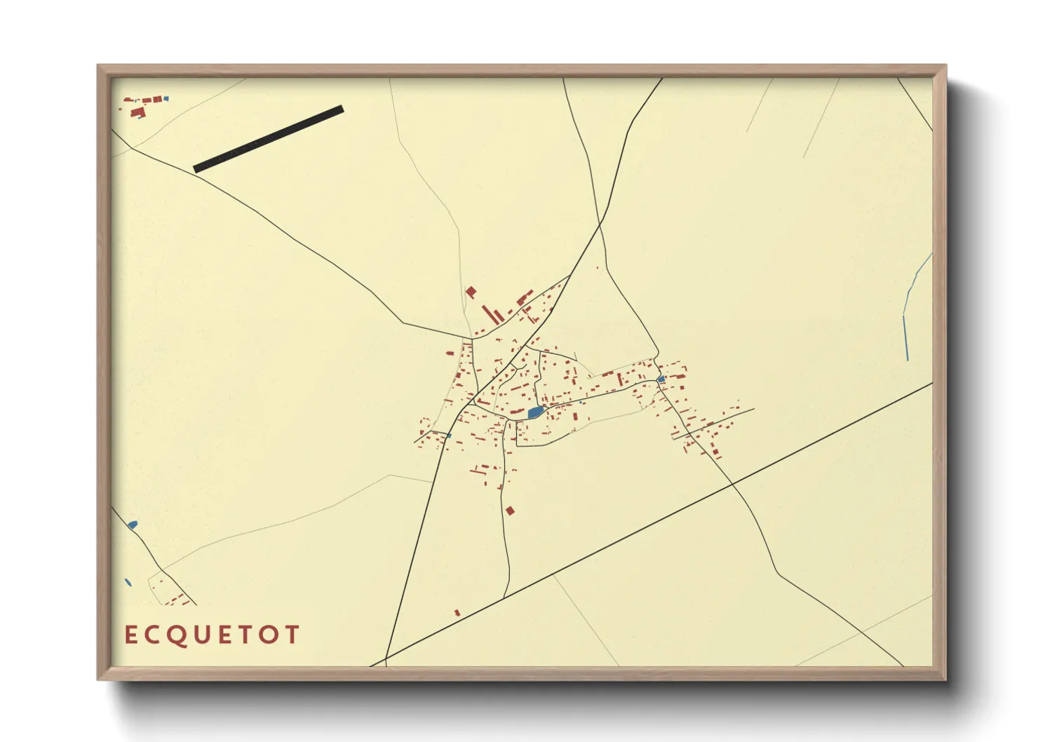 Une affiche de carte sur Ecquetot