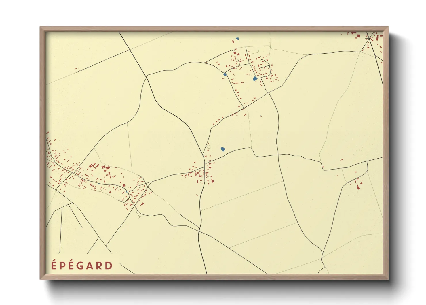 Une affiche de carte sur Épégard