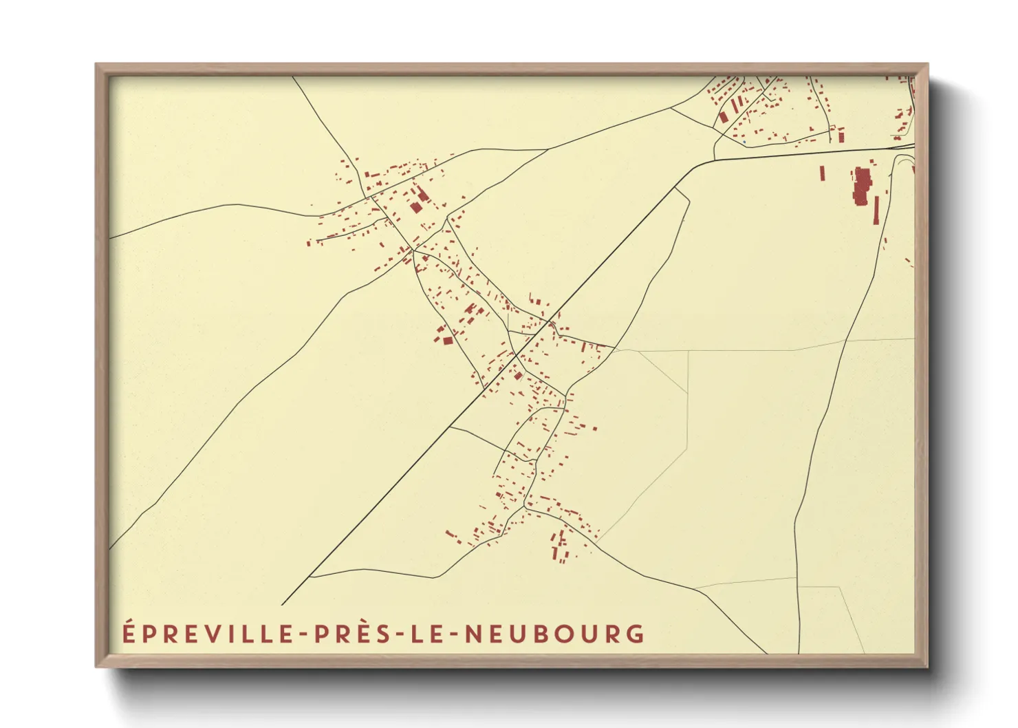 Une affiche de carte sur Épreville-près-le-Neubourg