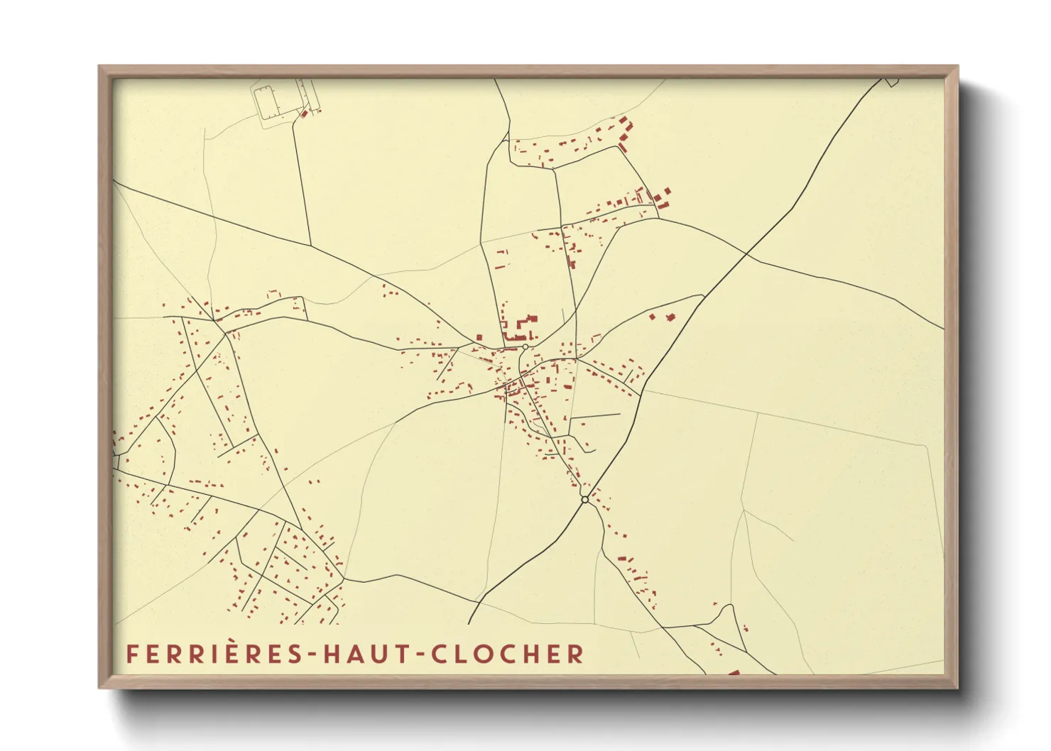 Une affiche de carte sur Ferrières-Haut-Clocher