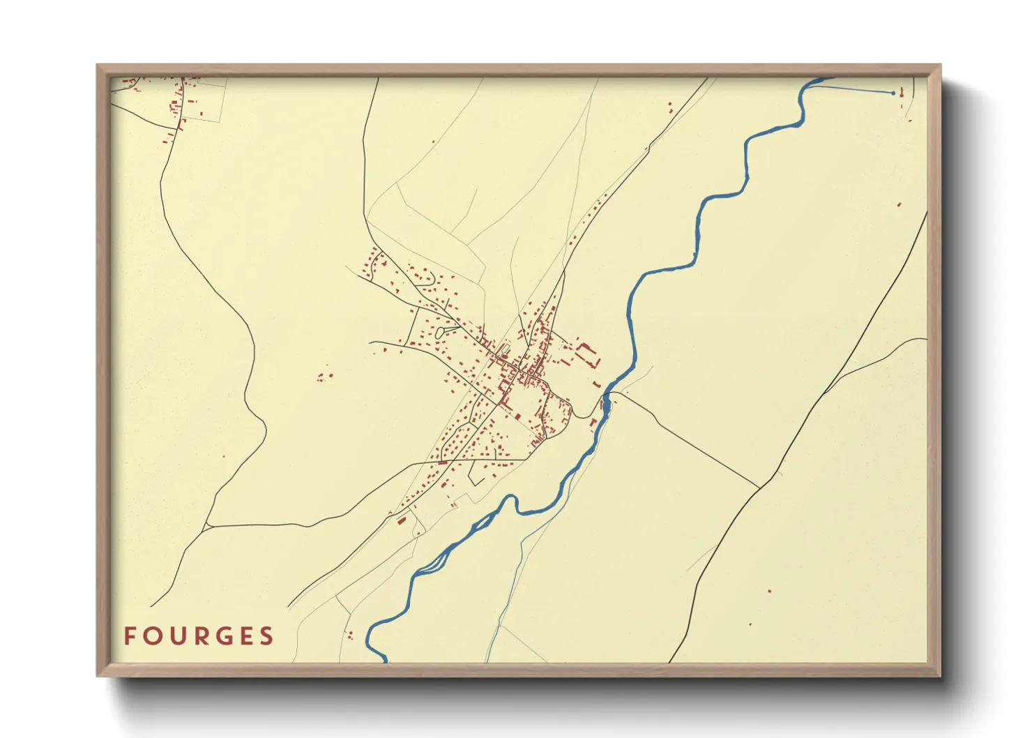 Une affiche de carte sur Fourges