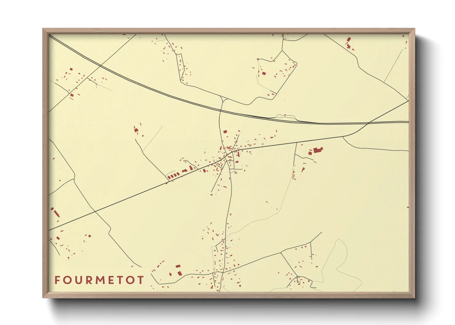 Une affiche de carte sur Fourmetot