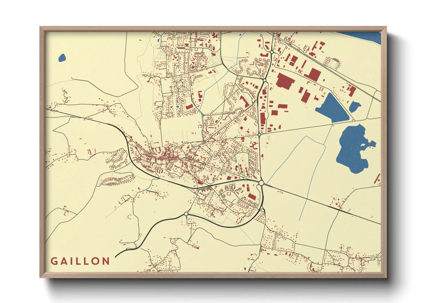 Une affiche de carte sur Gaillon