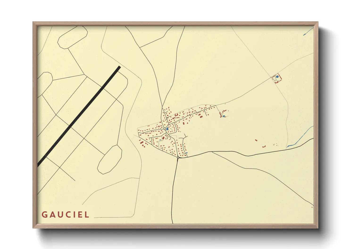 Une affiche de carte sur Gauciel