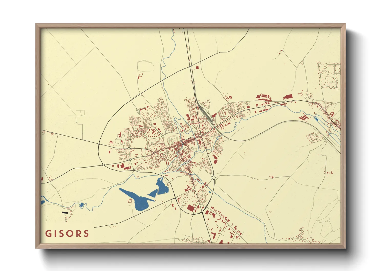 Une affiche de carte sur Gisors
