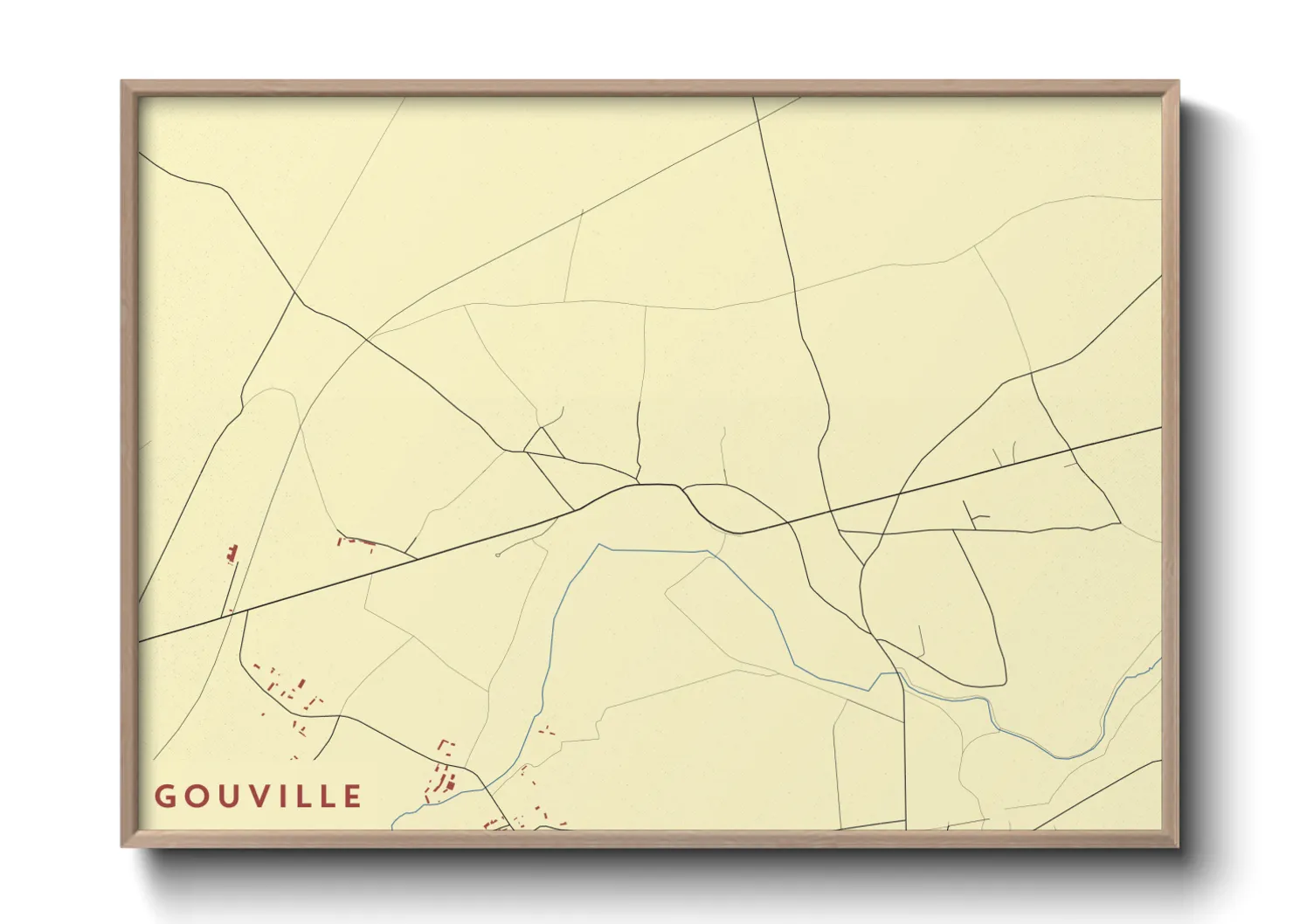 Une affiche de carte sur Gouville