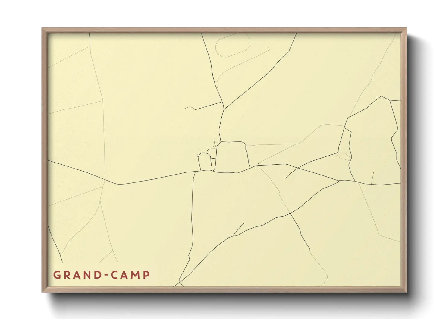 Une affiche de carte sur Grand-Camp