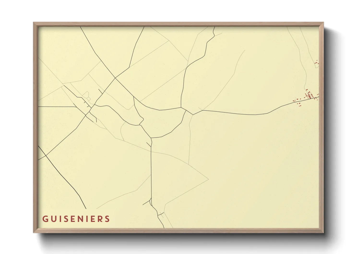 Une affiche de carte sur Guiseniers