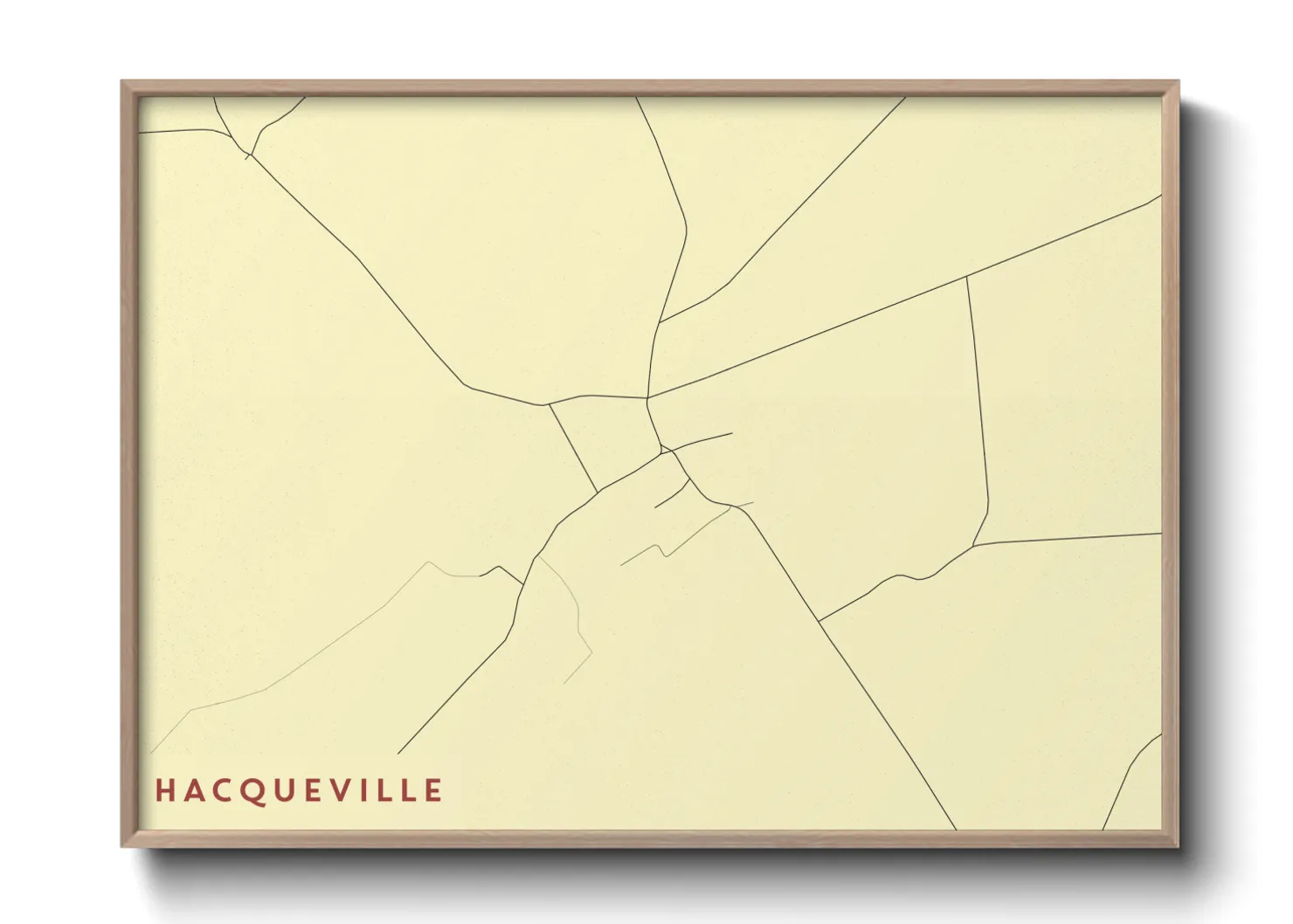 Une affiche de carte sur Hacqueville