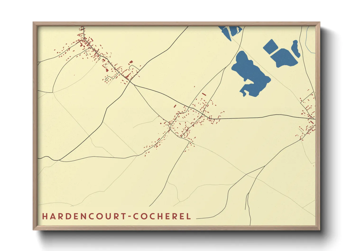 Une affiche de carte sur Hardencourt-Cocherel