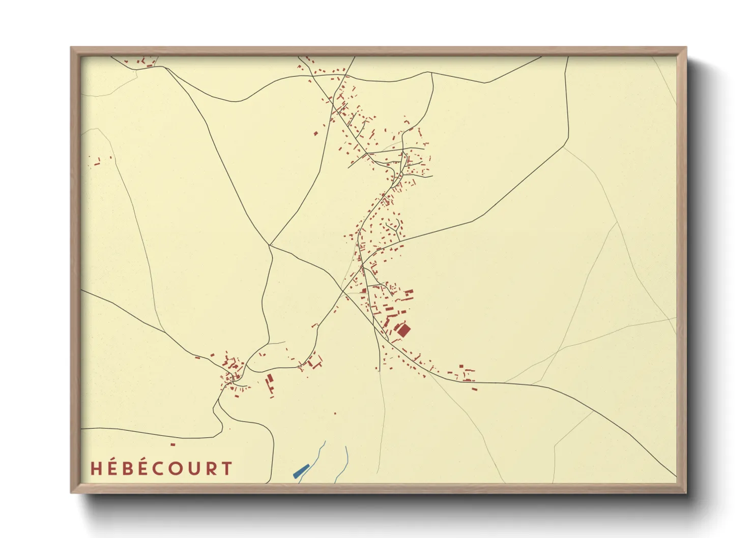 Une affiche de carte sur Hébécourt