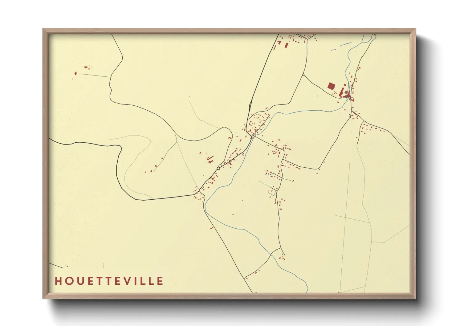 Une affiche de carte sur Houetteville