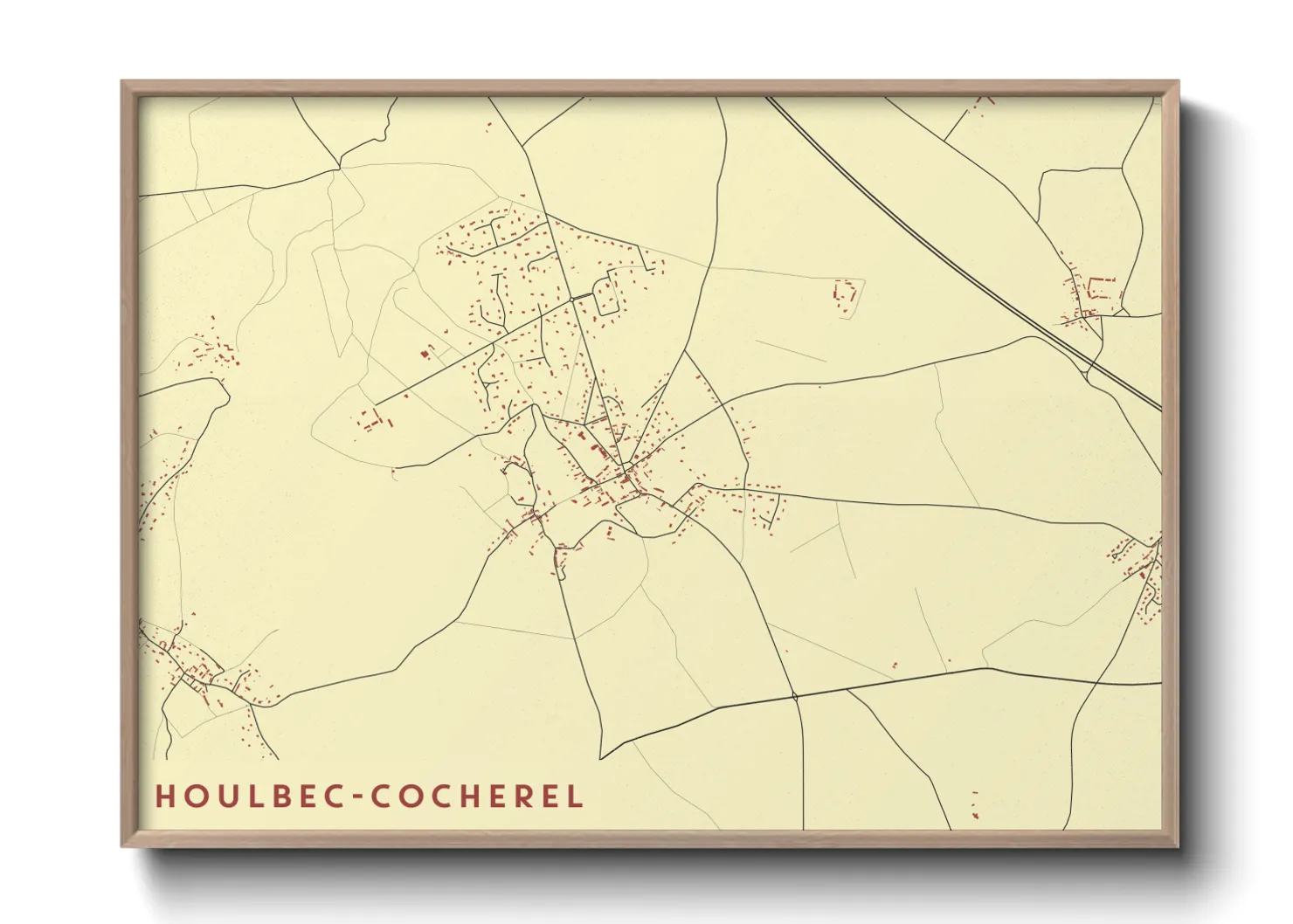 Une affiche de carte sur Houlbec-Cocherel