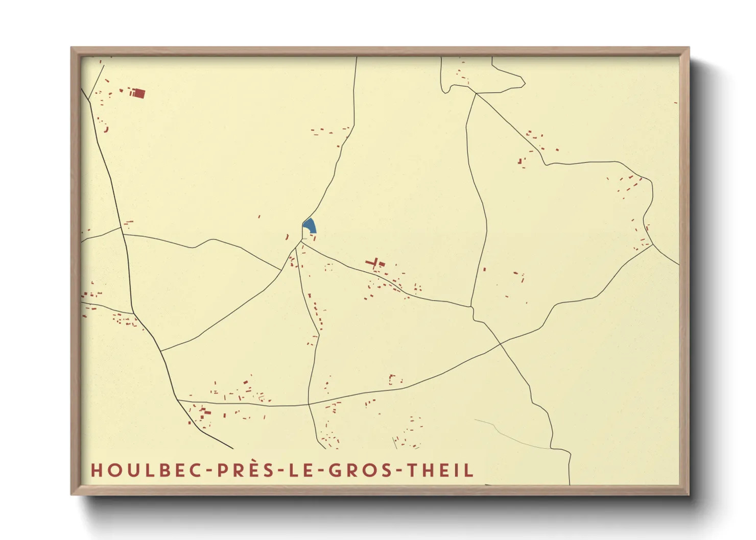 Une affiche de carte sur Houlbec-près-le-Gros-Theil