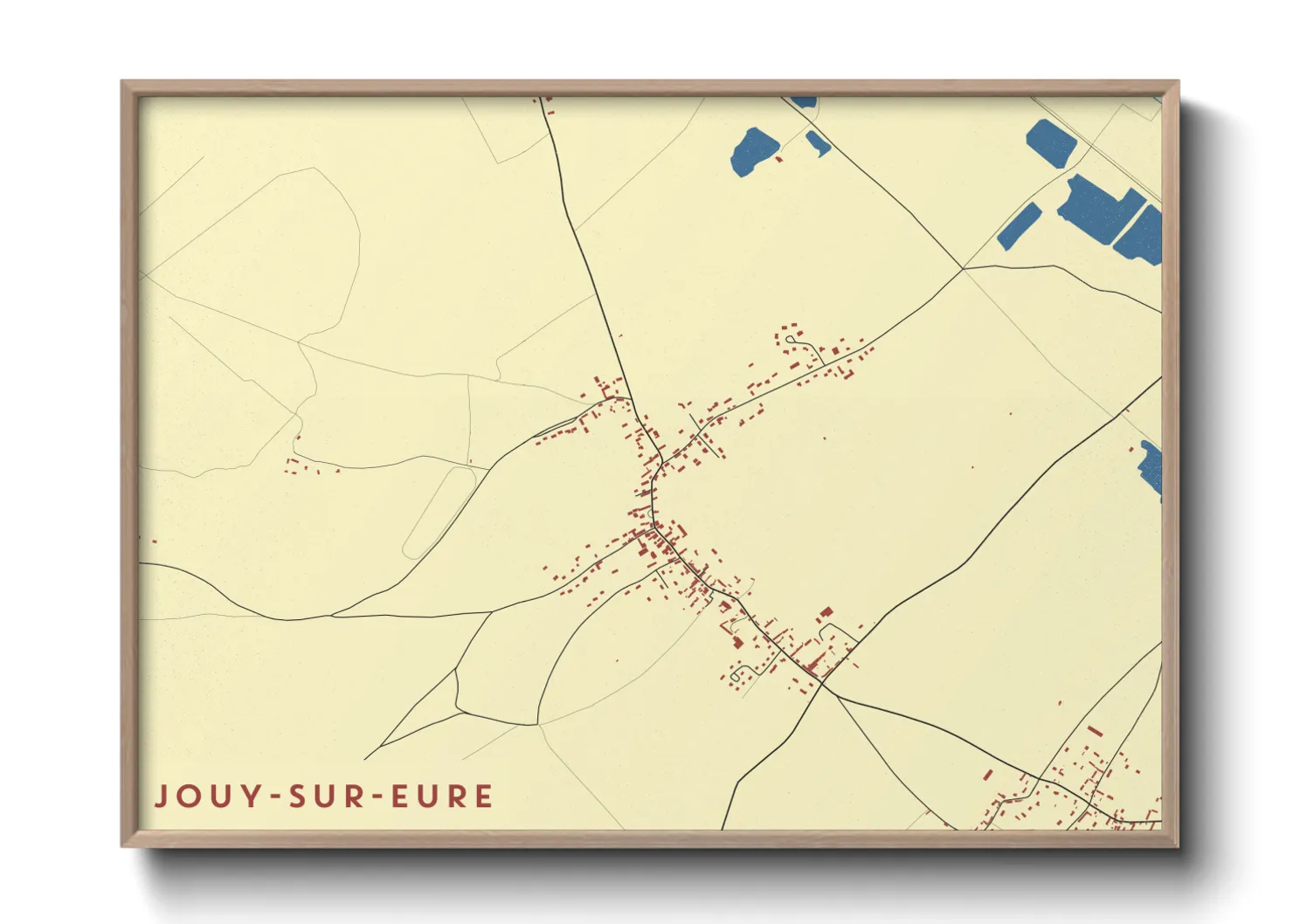 Une affiche de carte sur Jouy-sur-Eure