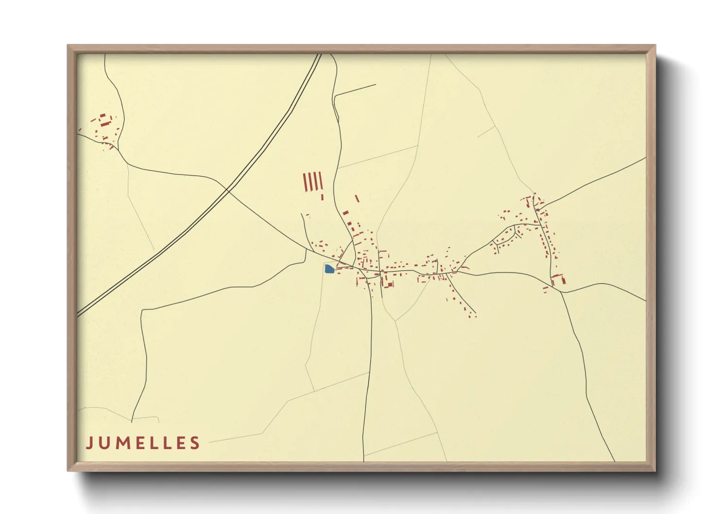 Une affiche de carte sur Jumelles