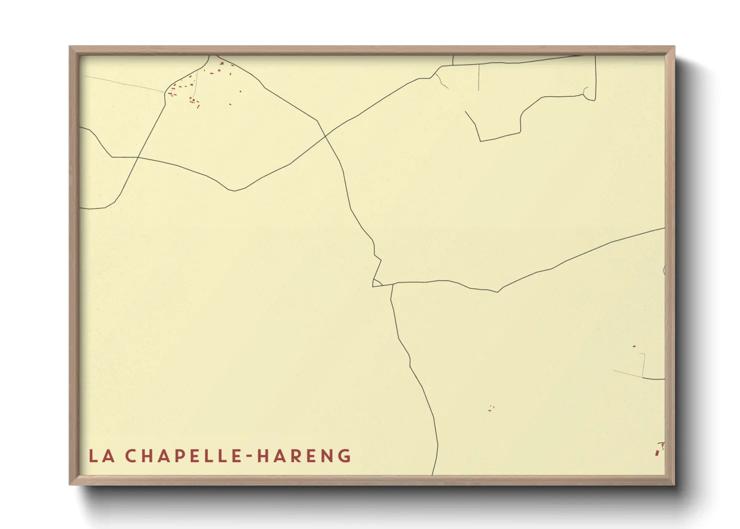 Une affiche de carte sur La Chapelle-Hareng
