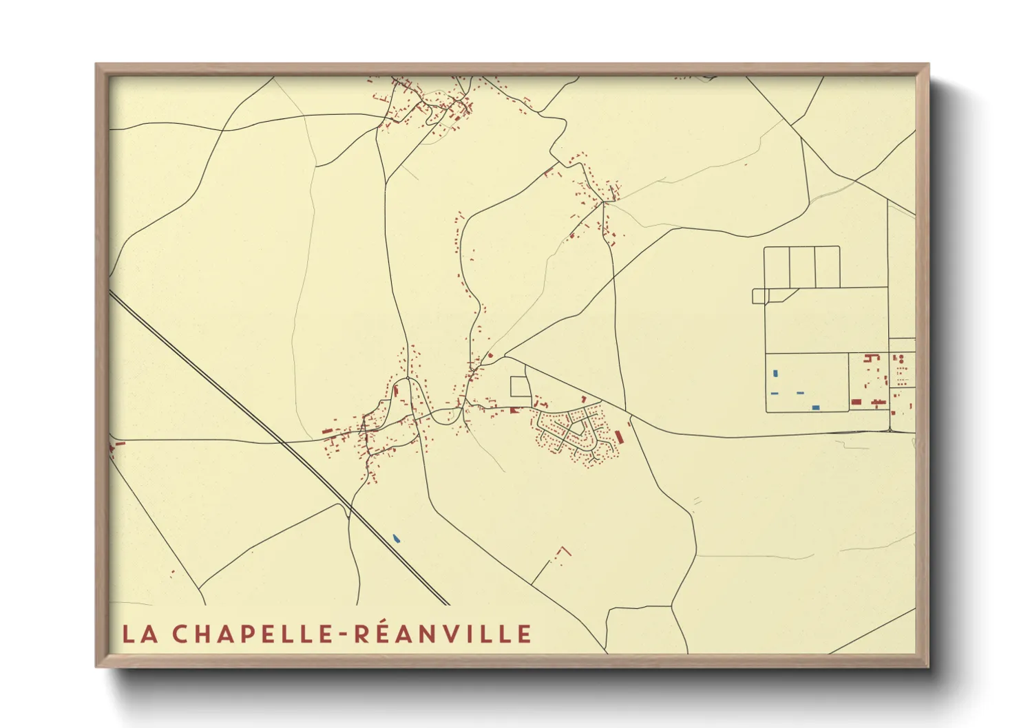 Une affiche de carte sur La Chapelle-Réanville