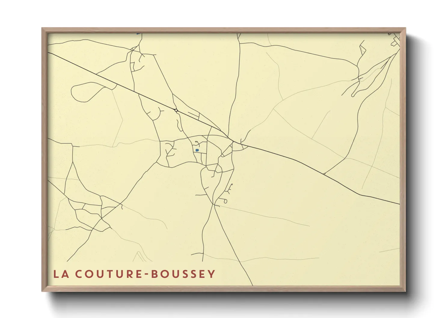 Une affiche de carte sur La Couture-Boussey