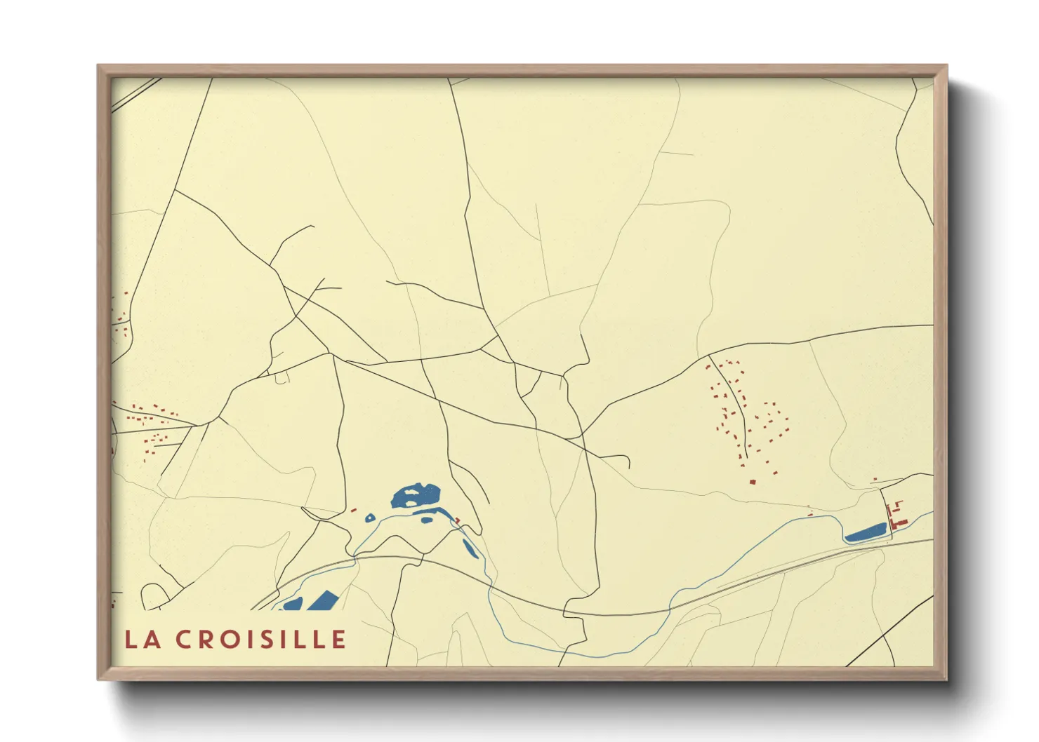 Une affiche de carte sur La Croisille
