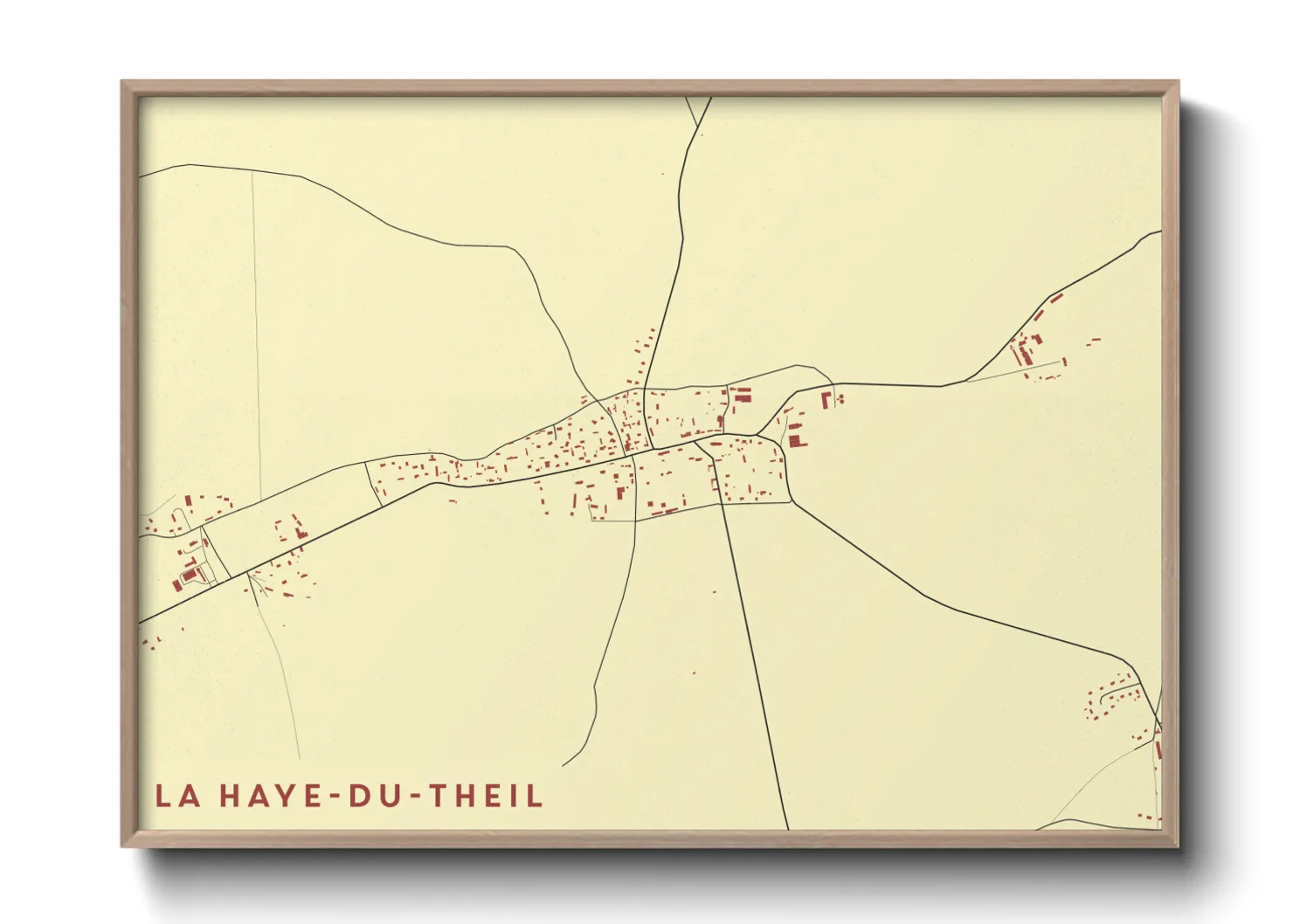 Une affiche de carte sur La Haye-du-Theil