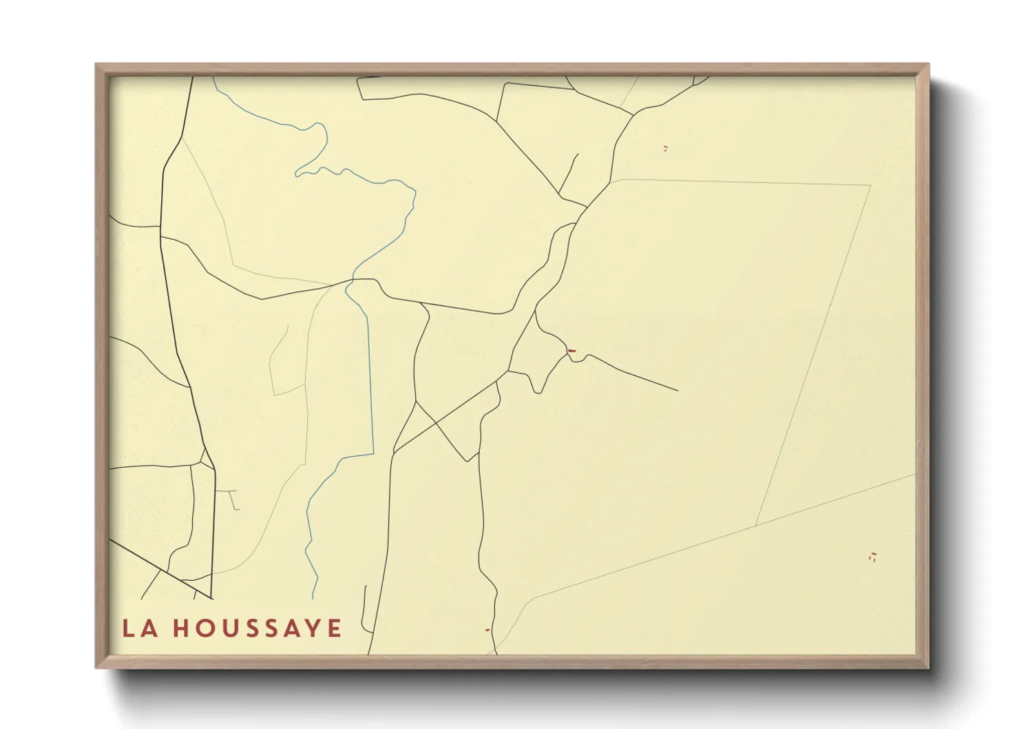 Une affiche de carte sur La Houssaye