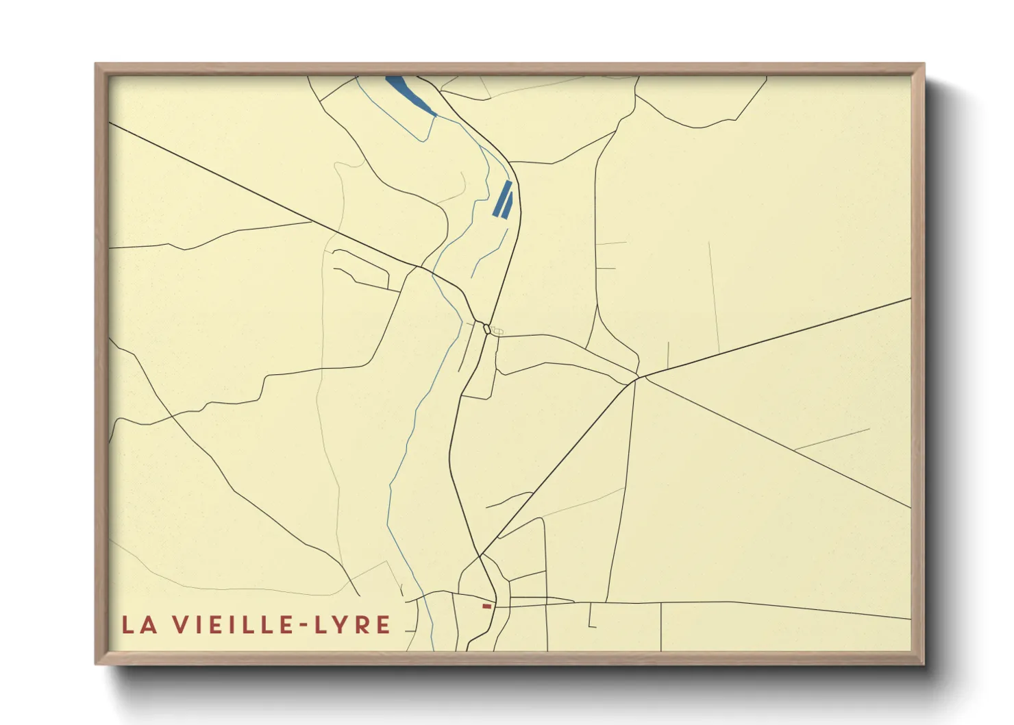 Une affiche de carte sur La Vieille-Lyre