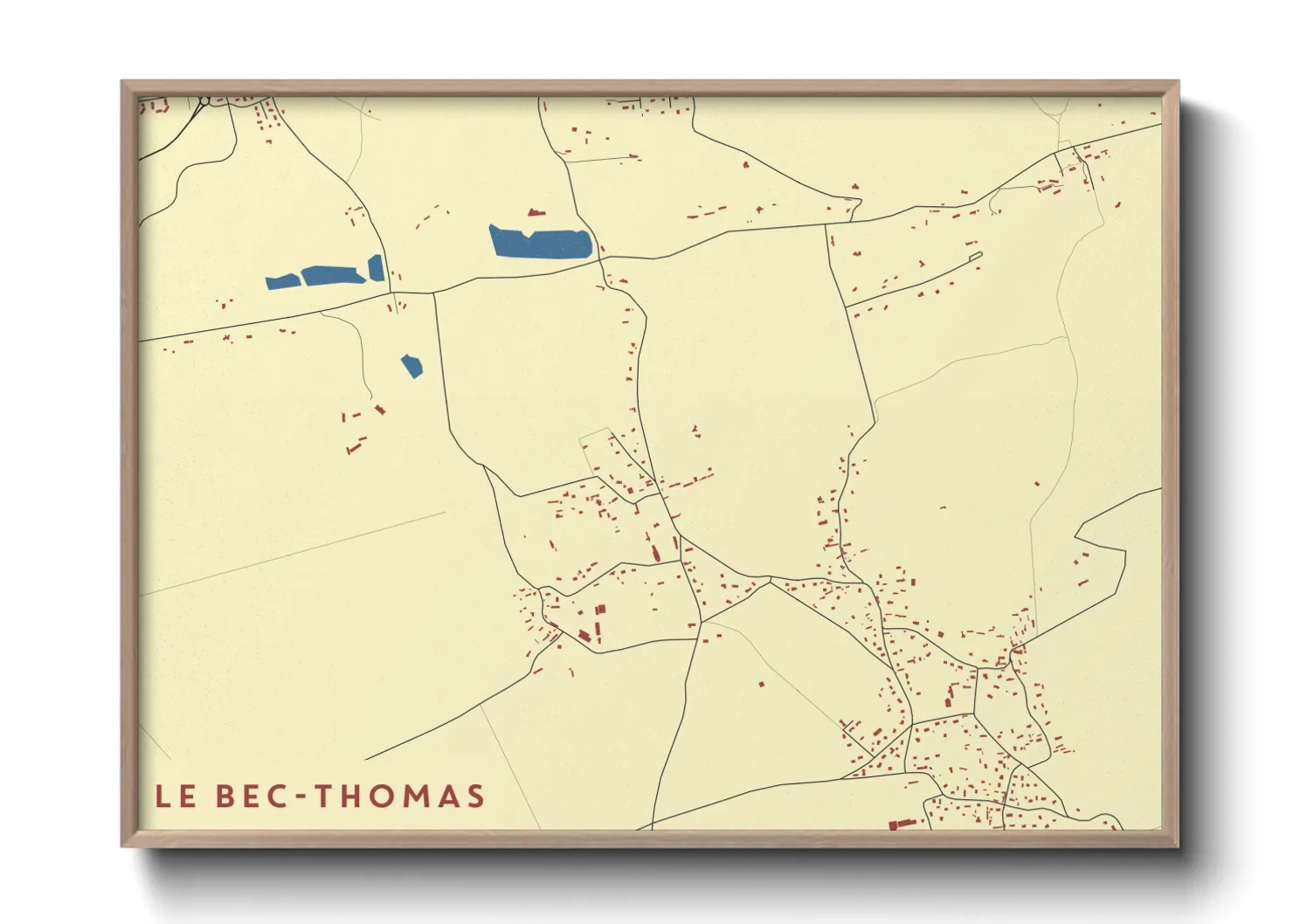 Une affiche de carte sur Le Bec-Thomas